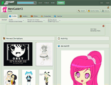 Tablet Screenshot of mewcuxie12.deviantart.com