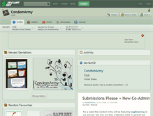 Tablet Screenshot of condomarmy.deviantart.com
