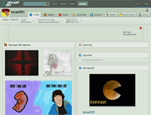 Tablet Screenshot of lucas501.deviantart.com