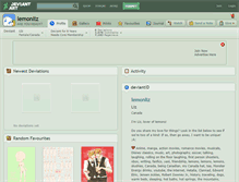 Tablet Screenshot of lemonliz.deviantart.com