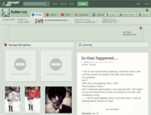 Tablet Screenshot of flutter-cry.deviantart.com