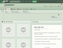 Tablet Screenshot of criticalartist33.deviantart.com