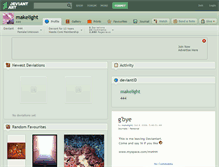 Tablet Screenshot of makelight.deviantart.com