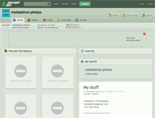 Tablet Screenshot of metatetron-photos.deviantart.com