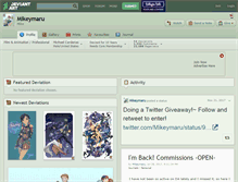 Tablet Screenshot of mikeymaru.deviantart.com