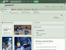 Tablet Screenshot of lucariofan17.deviantart.com