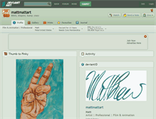 Tablet Screenshot of mattmattart.deviantart.com