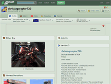 Tablet Screenshot of chrisstegoraptor720.deviantart.com