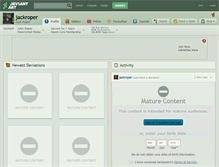 Tablet Screenshot of jackroper.deviantart.com