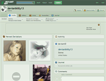 Tablet Screenshot of deviantkitty13.deviantart.com