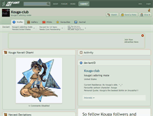 Tablet Screenshot of kouga-club.deviantart.com