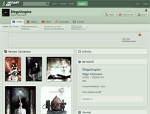 Tablet Screenshot of diegounspire.deviantart.com