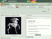 Tablet Screenshot of helllemur.deviantart.com