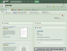 Tablet Screenshot of madlodger.deviantart.com