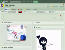 Tablet Screenshot of cake-the-crab.deviantart.com