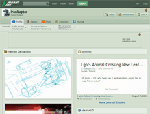 Tablet Screenshot of ironraptor.deviantart.com