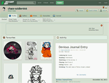 Tablet Screenshot of chaos-soldier666.deviantart.com
