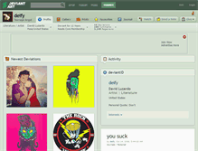 Tablet Screenshot of deify.deviantart.com