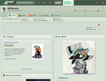 Tablet Screenshot of mrracoon.deviantart.com