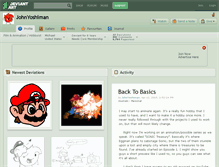 Tablet Screenshot of johnyoshiman.deviantart.com