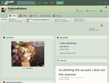 Tablet Screenshot of featuredfathom.deviantart.com