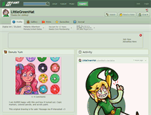 Tablet Screenshot of littlegreenhat.deviantart.com