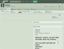 Tablet Screenshot of deahara.deviantart.com