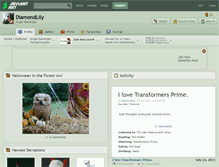 Tablet Screenshot of diamondlily.deviantart.com