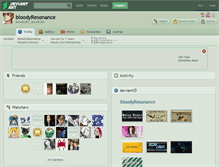Tablet Screenshot of bloodyresonance.deviantart.com
