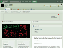 Tablet Screenshot of jenni-gr33n.deviantart.com