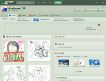 Tablet Screenshot of bloodymoon219.deviantart.com