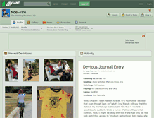 Tablet Screenshot of noel-fire.deviantart.com