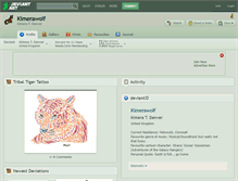 Tablet Screenshot of kimerawolf.deviantart.com