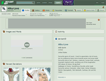Tablet Screenshot of miku-love.deviantart.com