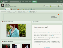 Tablet Screenshot of gothtea.deviantart.com