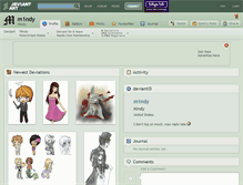 Tablet Screenshot of m1ndy.deviantart.com