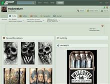 Tablet Screenshot of madcreature.deviantart.com