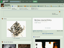 Tablet Screenshot of marcher.deviantart.com