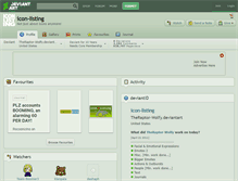 Tablet Screenshot of icon-listing.deviantart.com