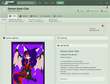 Tablet Screenshot of demon-sonic-club.deviantart.com