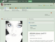 Tablet Screenshot of piercingclub.deviantart.com