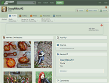 Tablet Screenshot of crazyrikku92.deviantart.com