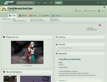 Tablet Screenshot of crazypersonlikescake.deviantart.com