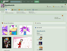 Tablet Screenshot of blazerocks56.deviantart.com
