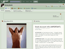 Tablet Screenshot of binarystock.deviantart.com