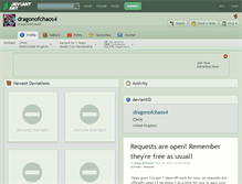 Tablet Screenshot of dragonofchaos4.deviantart.com