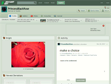 Tablet Screenshot of princessblackrose.deviantart.com
