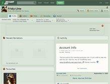 Tablet Screenshot of frisky-lime.deviantart.com