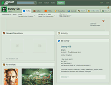 Tablet Screenshot of bunny108.deviantart.com