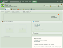 Tablet Screenshot of hundreds.deviantart.com